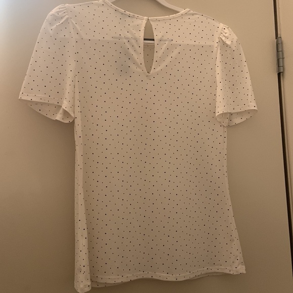 NWT Express Black & White Polka Dot Blouse - Picture 2 of 5